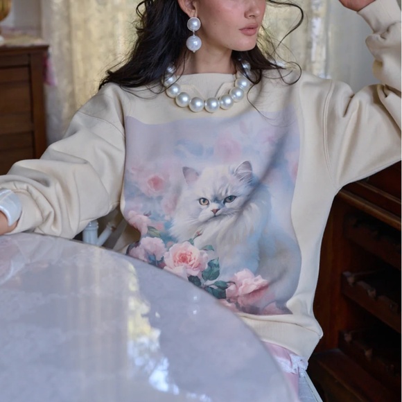 Selkie The Cottage Kitty Winter Sweater Sweatshirts - Picture 3 of 10
